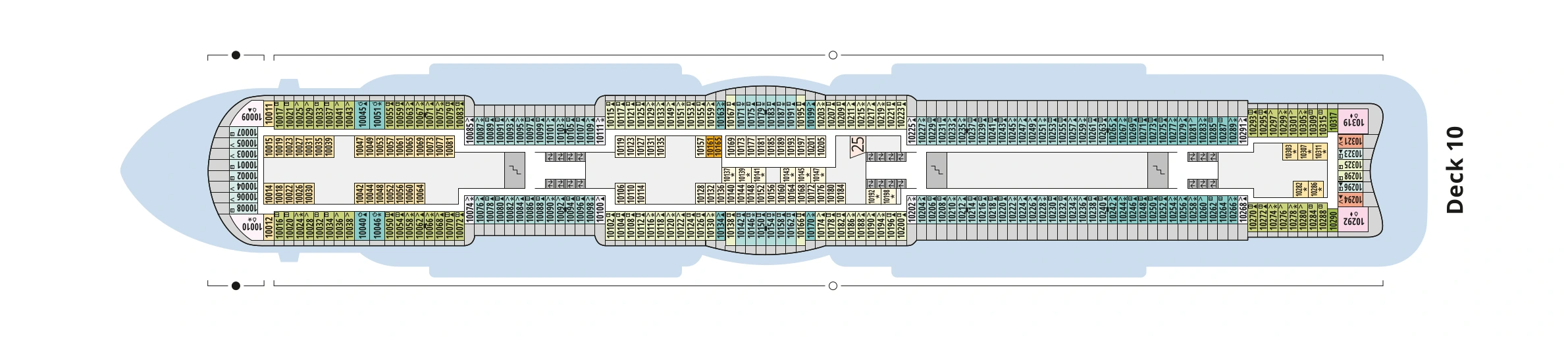 Deckplan von AIDAcosma – Deck 10
