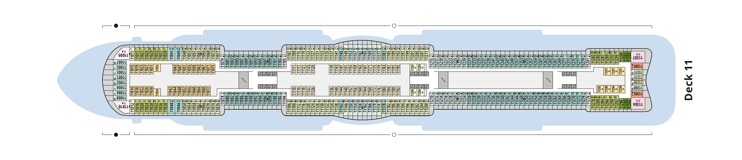 Deckplan von AIDAcosma – Deck 11