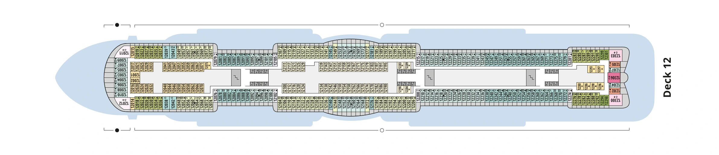 Deckplan von AIDAcosma – Deck 12