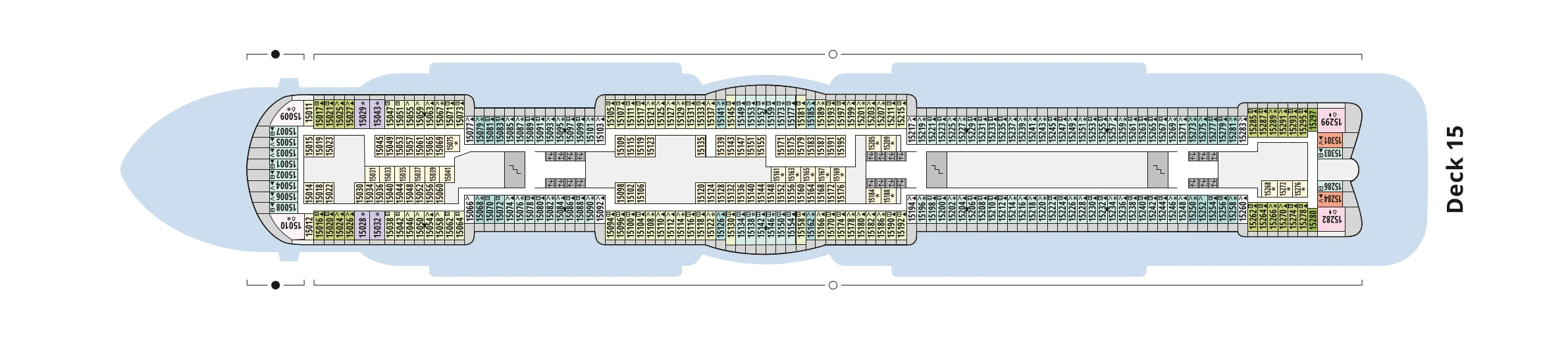 Deckplan von AIDAcosma – Deck 15