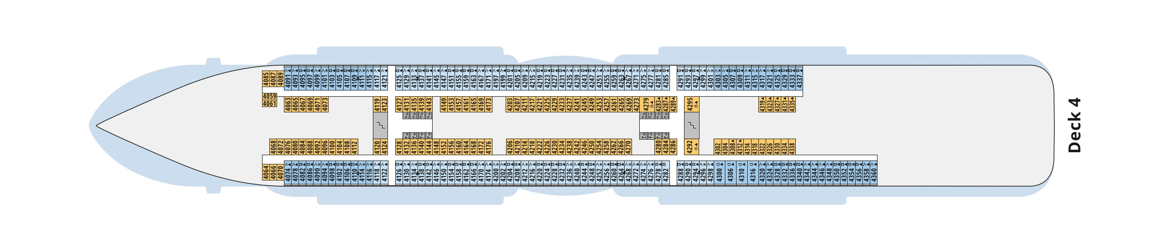 Deckplan von AIDAcosma – Deck 4