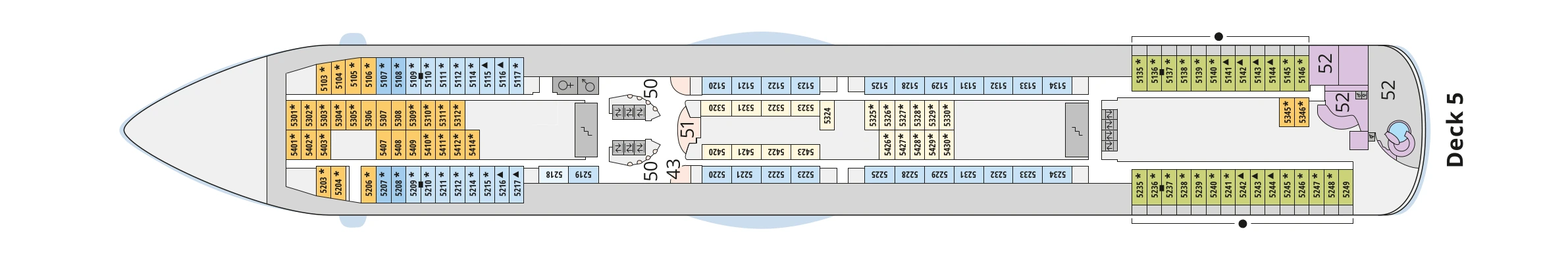 Deckplan von AIDAluna – Deck 5