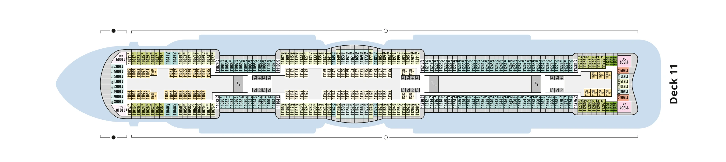 Deckplan von AIDAnova – Deck 11