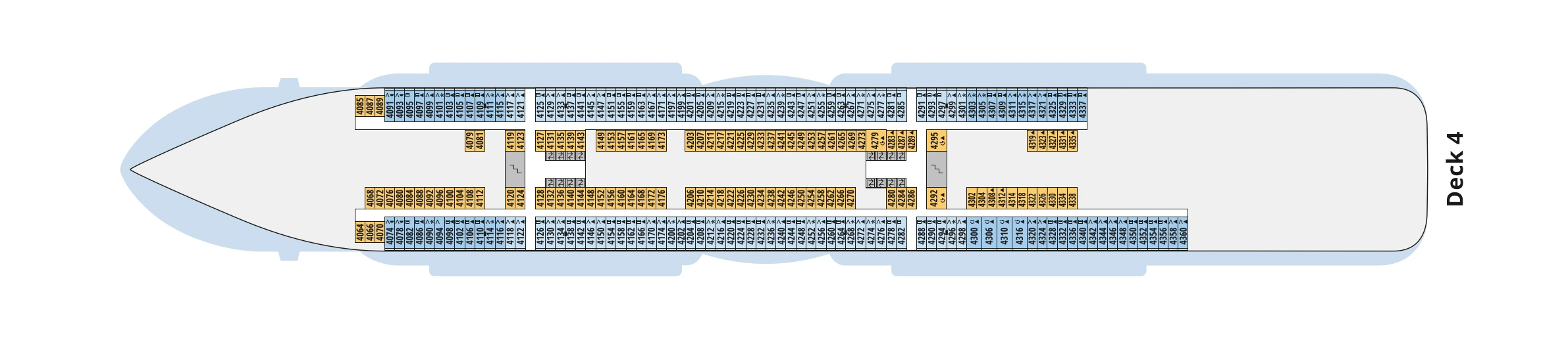 Deckplan von AIDAnova – Deck 4