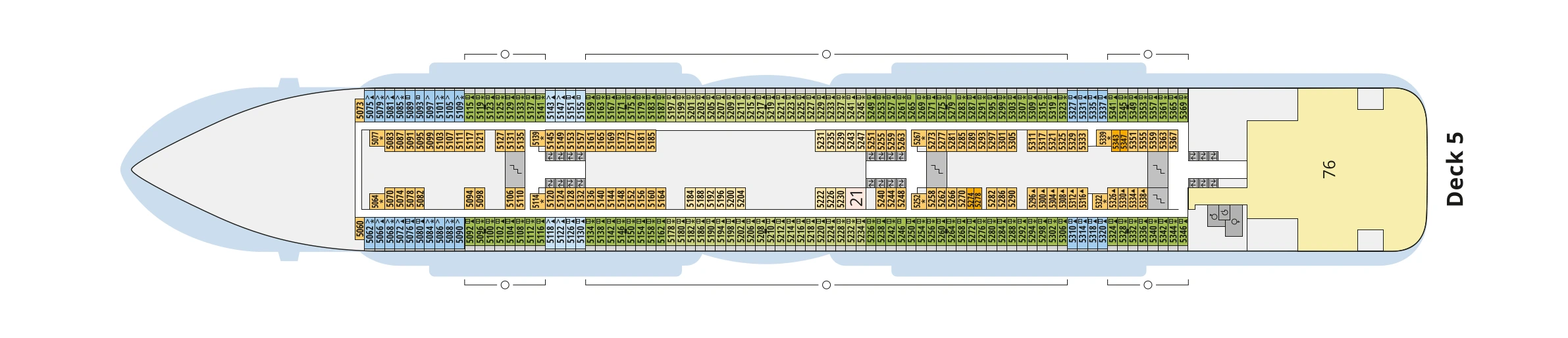 Deckplan von AIDAnova – Deck 5