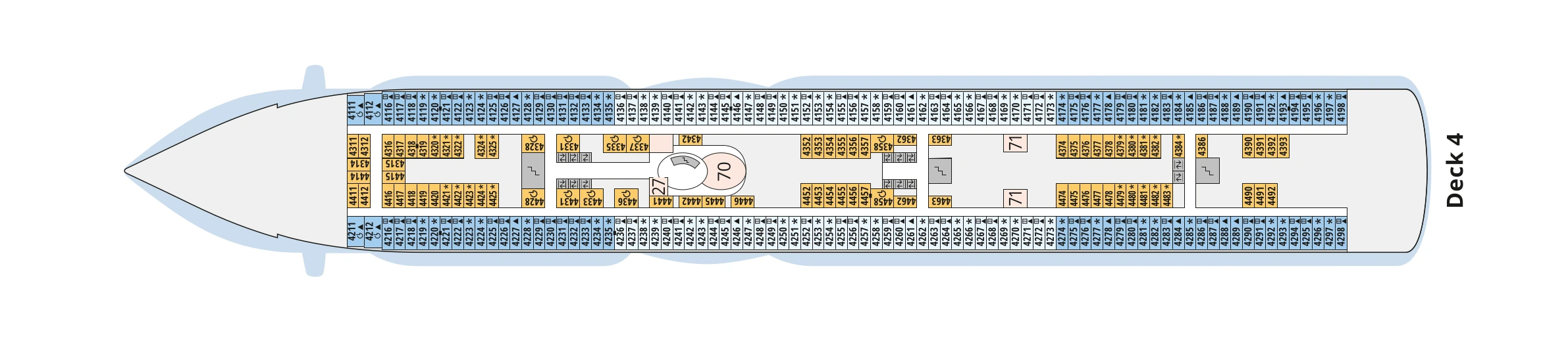Deckplan von AIDAperla – Deck 4