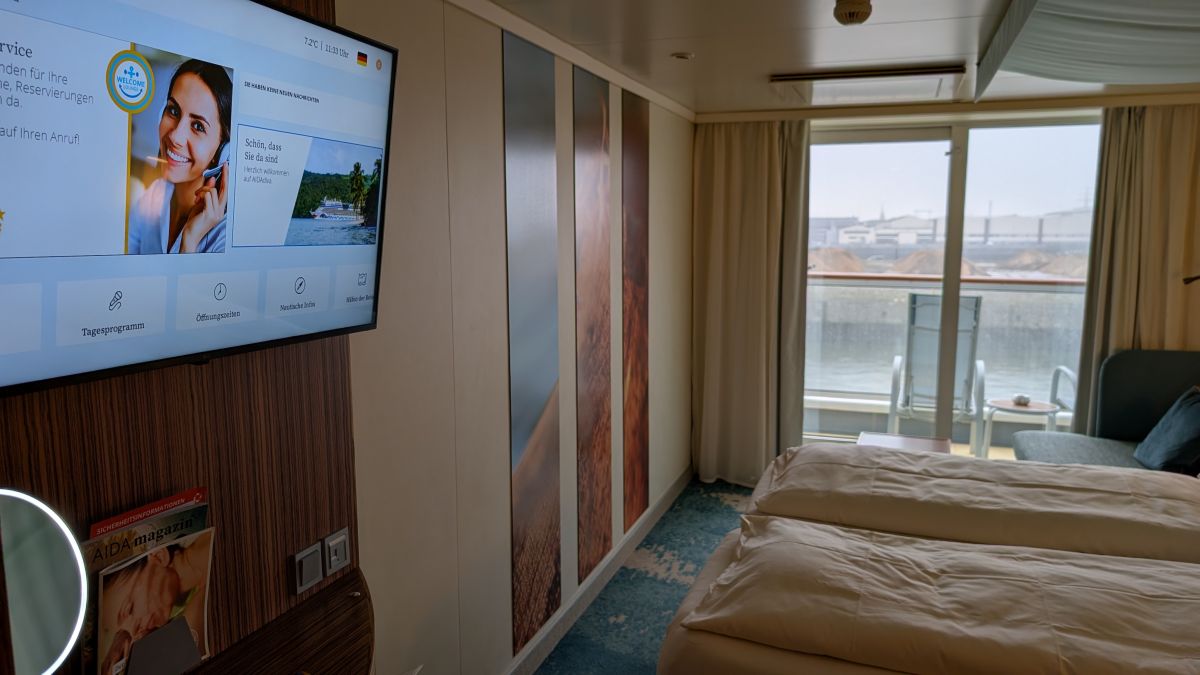 Kabinenfoto - auf AIDAdiva - Balkonkabine - Nummer 7124 - Kreuzfahrt Weltreise - 2025 - Bild 3